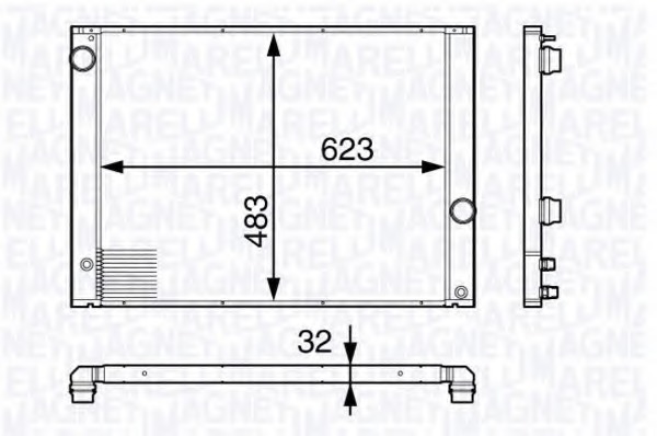 Radiator, racire motor 350213139100 MAGNETI MARELLI - Radiator apa/piese Radiator, racire motor 350213139100 MAGNETI MARELLI - Radiator apa/piese