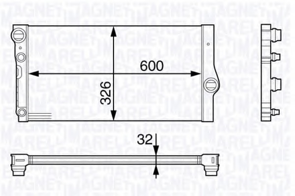 Radiator, racire motor 350213142200 MAGNETI MARELLI - Radiator apa/piese Radiator, racire motor 350213142200 MAGNETI MARELLI - Radiator apa/piese