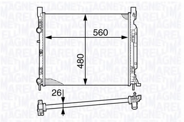 Radiator, racire motor 350213142500 MAGNETI MARELLI - Radiator apa/piese Radiator, racire motor 350213142500 MAGNETI MARELLI - Radiator apa/piese