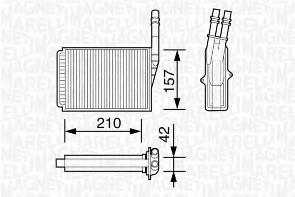 Schimbator caldura, incalzire habitaclu 350218157000 MAGNETI MARELLI - Schimbator caldura Schimbator caldura, incalzire habitaclu 350218157000 MAGNETI MARELLI - Schimbator caldura