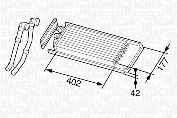 Schimbator caldura, incalzire habitaclu 350218325000 MAGNETI MARELLI - Schimbator caldura Schimbator caldura, incalzire habitaclu 350218325000 MAGNETI MARELLI - Schimbator caldura