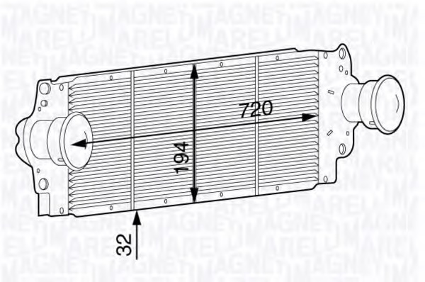 Intercooler, compresor 351319201950 MAGNETI MARELLI - Turbocompressor Intercooler, compresor 351319201950 MAGNETI MARELLI - Turbocompressor