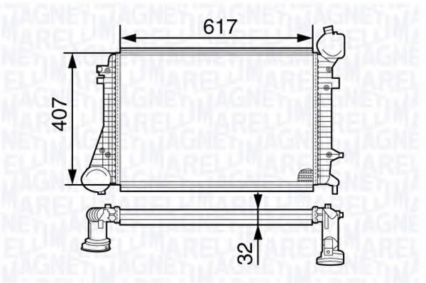 Intercooler, compresor 351319202010 MAGNETI MARELLI - Turbocompressor Intercooler, compresor 351319202010 MAGNETI MARELLI - Turbocompressor