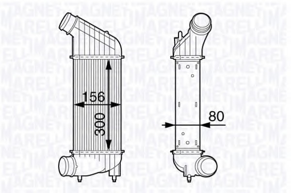 Intercooler, compresor 351319202040 MAGNETI MARELLI - Turbocompressor Intercooler, compresor 351319202040 MAGNETI MARELLI - Turbocompressor