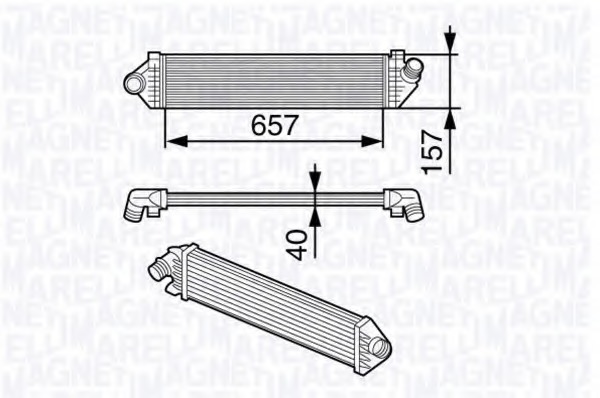 Intercooler, compresor 351319202050 MAGNETI MARELLI - Turbocompressor Intercooler, compresor 351319202050 MAGNETI MARELLI - Turbocompressor