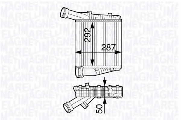 Intercooler, compresor 351319202230 MAGNETI MARELLI - Turbocompressor Intercooler, compresor 351319202230 MAGNETI MARELLI - Turbocompressor