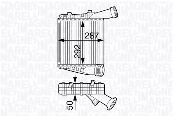 Intercooler, compresor 351319202400 MAGNETI MARELLI - Turbocompressor Intercooler, compresor 351319202400 MAGNETI MARELLI - Turbocompressor
