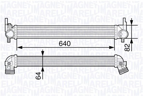 Intercooler, compresor 351319202410 MAGNETI MARELLI - Turbocompressor Intercooler, compresor 351319202410 MAGNETI MARELLI - Turbocompressor