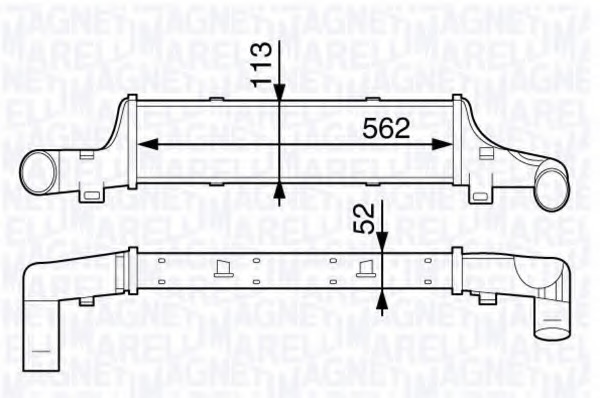 Intercooler, compresor 351319202500 MAGNETI MARELLI - Turbocompressor Intercooler, compresor 351319202500 MAGNETI MARELLI - Turbocompressor