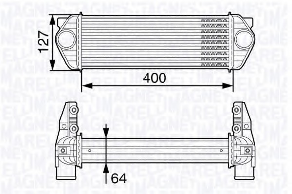 Intercooler, compresor 351319202680 MAGNETI MARELLI - Turbocompressor Intercooler, compresor 351319202680 MAGNETI MARELLI - Turbocompressor