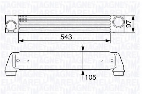 Intercooler, compresor 351319202720 MAGNETI MARELLI - Turbocompressor Intercooler, compresor 351319202720 MAGNETI MARELLI - Turbocompressor