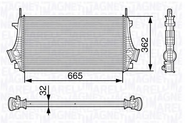 Intercooler, compresor 351319202730 MAGNETI MARELLI - Turbocompressor Intercooler, compresor 351319202730 MAGNETI MARELLI - Turbocompressor