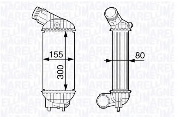 Intercooler, compresor 351319202790 MAGNETI MARELLI - Turbocompressor Intercooler, compresor 351319202790 MAGNETI MARELLI - Turbocompressor
