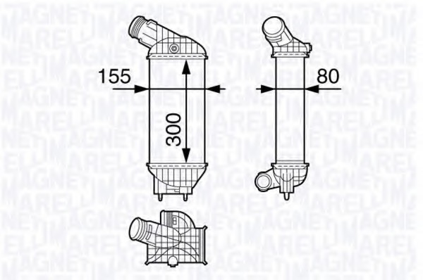 Intercooler, compresor 351319202880 MAGNETI MARELLI - Turbocompressor Intercooler, compresor 351319202880 MAGNETI MARELLI - Turbocompressor