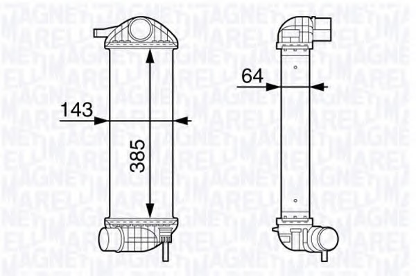 Intercooler, compresor 351319202930 MAGNETI MARELLI - Turbocompressor Intercooler, compresor 351319202930 MAGNETI MARELLI - Turbocompressor