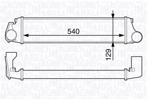 Intercooler, compresor 351319203280 MAGNETI MARELLI - Turbocompressor Intercooler, compresor 351319203280 MAGNETI MARELLI - Turbocompressor