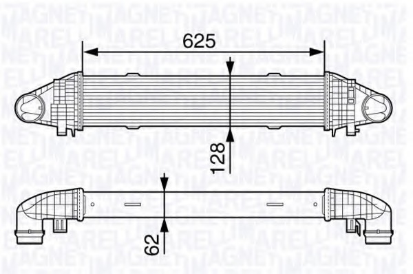 Intercooler, compresor 351319203340 MAGNETI MARELLI - Turbocompressor Intercooler, compresor 351319203340 MAGNETI MARELLI - Turbocompressor