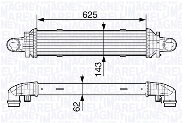 Intercooler, compresor 351319203350 MAGNETI MARELLI - Turbocompressor Intercooler, compresor 351319203350 MAGNETI MARELLI - Turbocompressor