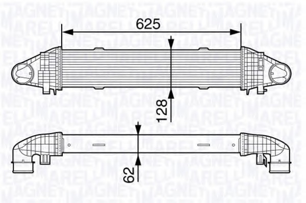 Intercooler, compresor 351319203360 MAGNETI MARELLI - Turbocompressor Intercooler, compresor 351319203360 MAGNETI MARELLI - Turbocompressor