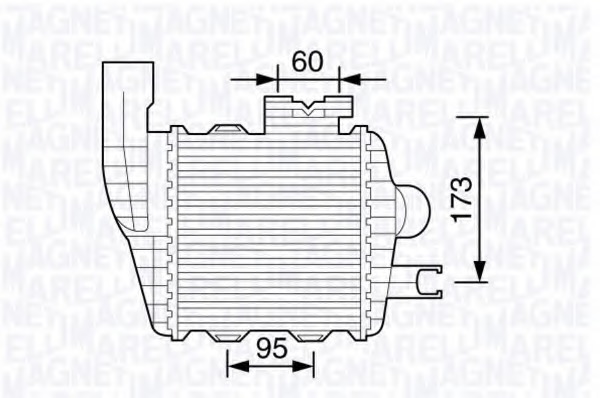 Intercooler, compresor 351319203470 MAGNETI MARELLI - Turbocompressor Intercooler, compresor 351319203470 MAGNETI MARELLI - Turbocompressor
