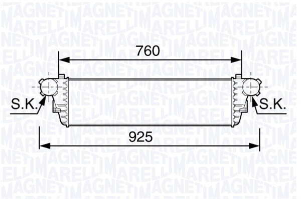 Intercooler, compresor 351319203480 MAGNETI MARELLI - Turbocompressor Intercooler, compresor 351319203480 MAGNETI MARELLI - Turbocompressor