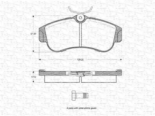 set placute frana,frana disc 363702160941 MAGNETI MARELLI - Frana disc set placute frana,frana disc 363702160941 MAGNETI MARELLI - Frana disc