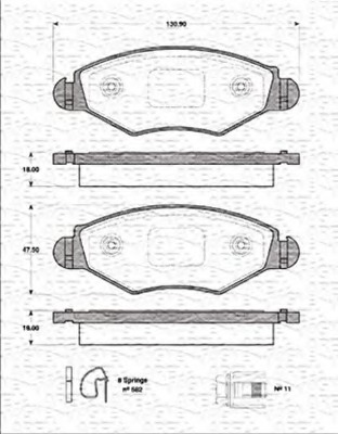 set placute frana,frana disc 363702161204 MAGNETI MARELLI - Frana disc set placute frana,frana disc 363702161204 MAGNETI MARELLI - Frana disc