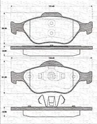 set placute frana,frana disc 363702161215 MAGNETI MARELLI - Set placute frana set placute frana,frana disc 363702161215 MAGNETI MARELLI - Set placute frana