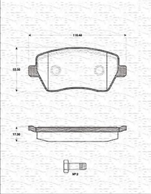 set placute frana,frana disc 363702161250 MAGNETI MARELLI - Frana disc set placute frana,frana disc 363702161250 MAGNETI MARELLI - Frana disc