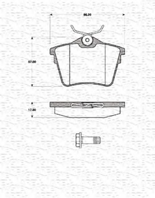 set placute frana,frana disc 363702161415 MAGNETI MARELLI - Set placute frana set placute frana,frana disc 363702161415 MAGNETI MARELLI - Set placute frana