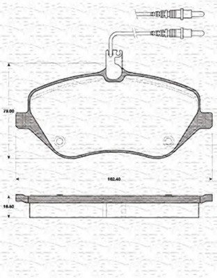 set placute frana,frana disc 363702161416 MAGNETI MARELLI - Set placute frana set placute frana,frana disc 363702161416 MAGNETI MARELLI - Set placute frana