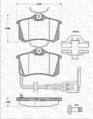 set placute frana,frana disc 430216170257 MAGNETI MARELLI - Frana disc set placute frana,frana disc 430216170257 MAGNETI MARELLI - Frana disc