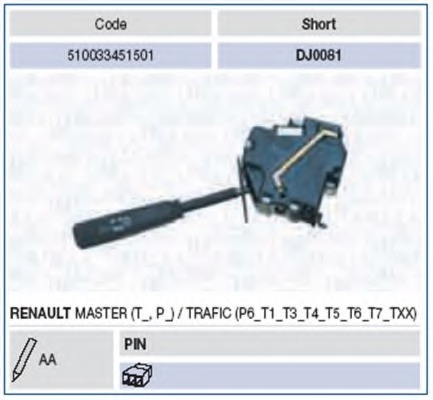 Comutator coloana directie 510033451501 MAGNETI MARELLI - Intrerupatoare / relee / control Comutator coloana directie 510033451501 MAGNETI MARELLI - Intrerupatoare / relee / control