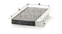 Filtru, aer habitaclu CUK 3337 MANN-FILTER - Filtru aer habitaclu Filtru, aer habitaclu CUK 3337 MANN-FILTER - Filtru aer habitaclu