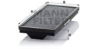 Filtru, aer habitaclu CUK 4469 MANN-FILTER - Filtru aer habitaclu Filtru, aer habitaclu CUK 4469 MANN-FILTER - Filtru aer habitaclu