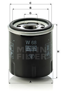 Filtru ulei W 68 MANN-FILTER - Filtru ulei