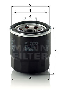 Filtru ulei W 7023 MANN-FILTER - Ungere Filtru ulei W 7023 MANN-FILTER - Ungere