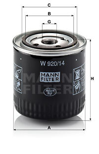 Filtru ulei W 920/14 MANN-FILTER - Filtru ulei