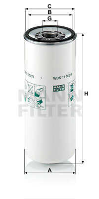 filtru combustibil WDK 11 102/9 MANN-FILTER - Filtru combustibil/carcasa