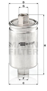 filtru combustibil WK 612/2 MANN-FILTER - Filtru combustibil/carcasa