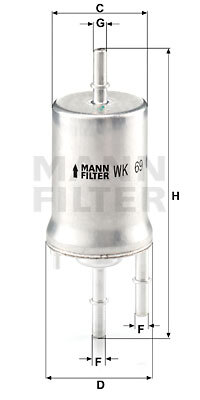 filtru combustibil WK 69 MANN-FILTER - Filtru combustibil/carcasa filtru combustibil WK 69 MANN-FILTER - Filtru combustibil/carcasa
