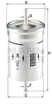 filtru combustibil WK 730/1 MANN-FILTER