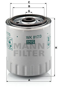 filtru combustibil WK 817/3 x MANN-FILTER - Filtru combustibil filtru combustibil WK 817/3 x MANN-FILTER - Filtru combustibil