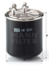 filtru combustibil WK 820/1 MANN-FILTER - Filtru combustibil/carcasa filtru combustibil WK 820/1 MANN-FILTER - Filtru combustibil/carcasa