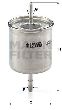 filtru combustibil WK 822/2 MANN-FILTER - Filtru combustibil/carcasa filtru combustibil WK 822/2 MANN-FILTER - Filtru combustibil/carcasa