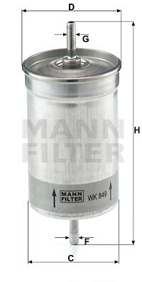 filtru combustibil WK 849 MANN-FILTER - Filtru combustibil/carcasa filtru combustibil WK 849 MANN-FILTER - Filtru combustibil/carcasa