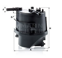 filtru combustibil WK 939 MANN-FILTER - Filtru combustibil/carcasa filtru combustibil WK 939 MANN-FILTER - Filtru combustibil/carcasa
