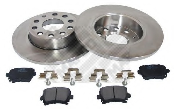 Set frana, frana disc 47837 MAPCO - Frana disc