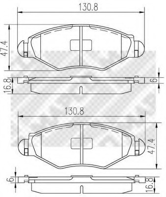 set placute frana,frana disc 6516 MAPCO - Frana disc set placute frana,frana disc 6516 MAPCO - Frana disc