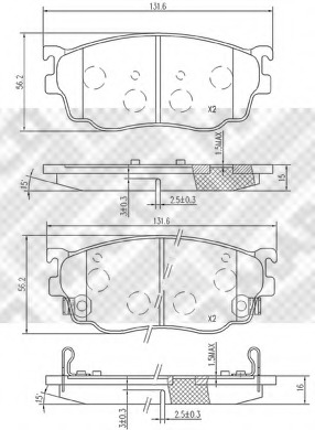 set placute frana,frana disc 6743 MAPCO - Set placute frana set placute frana,frana disc 6743 MAPCO - Set placute frana